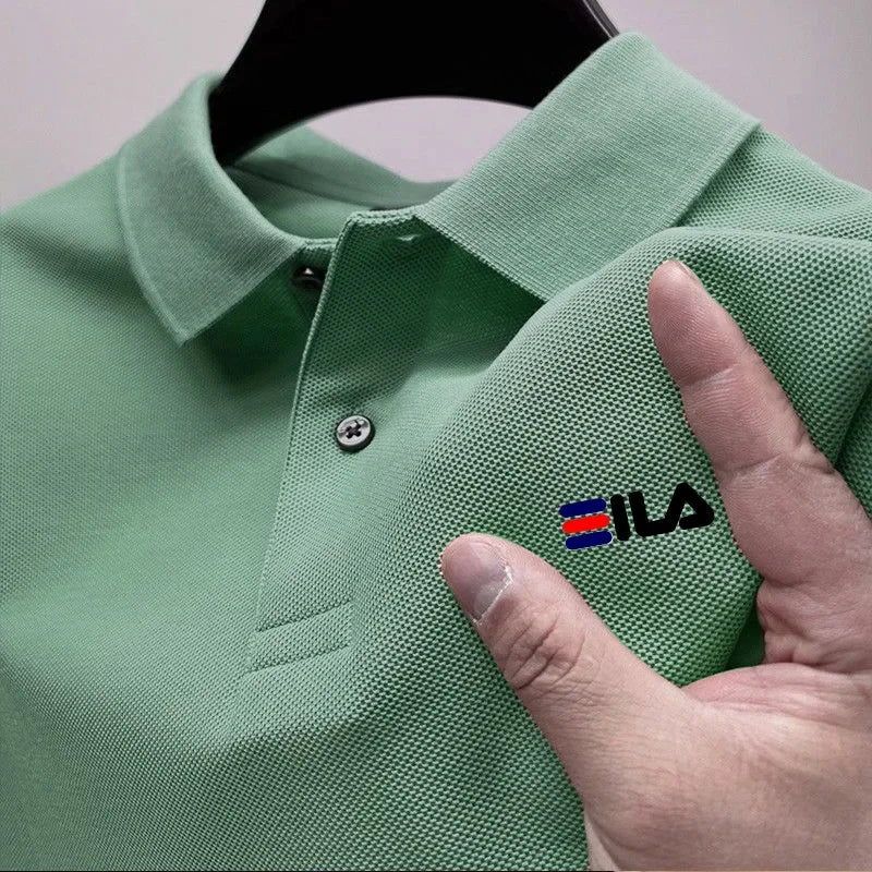 2025 Summer New Men's Lapel Embroidered Polo Shirt and Anti pilling Polo Shirt Short Sleeve Casual Hot Sale